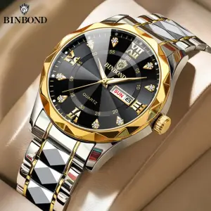 Bindbond Watch Luxury Mans - Black& White